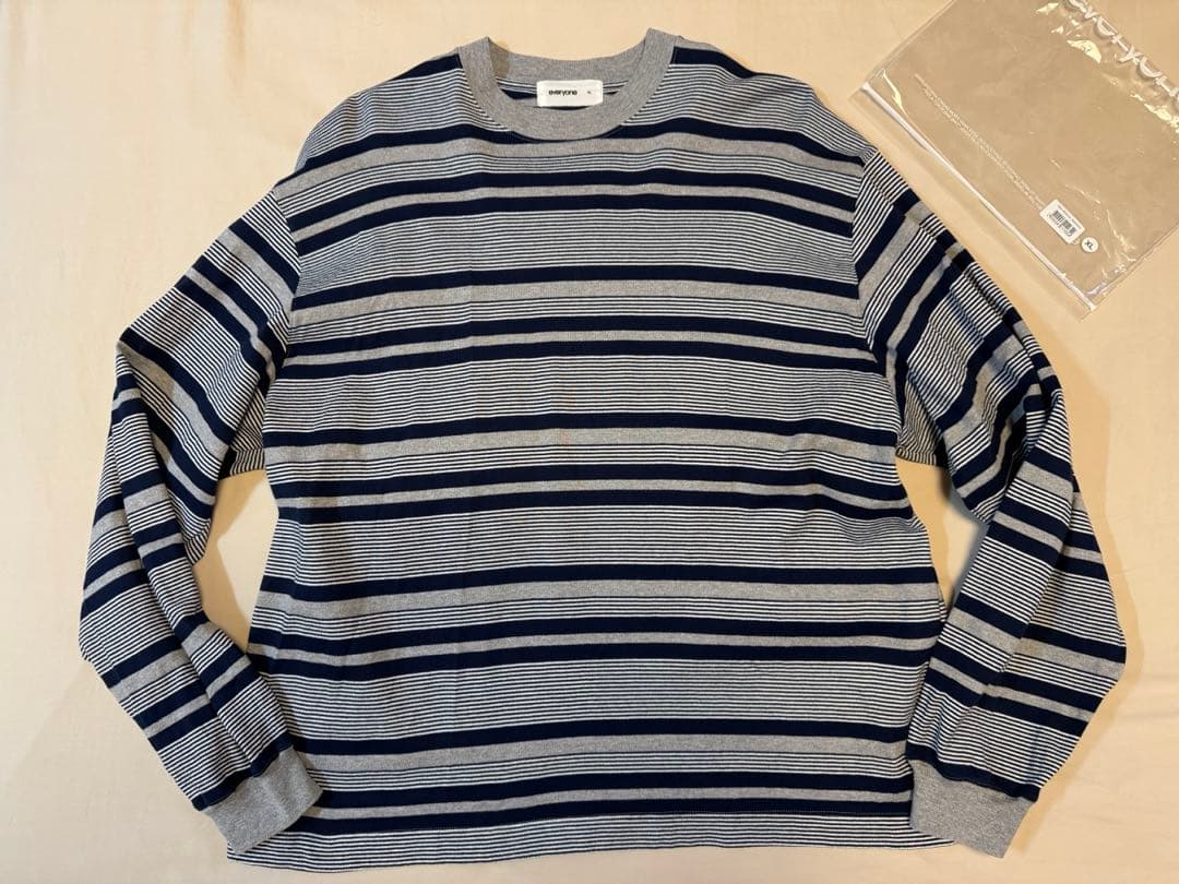 everyone border long sleeve tee ボーダー XL