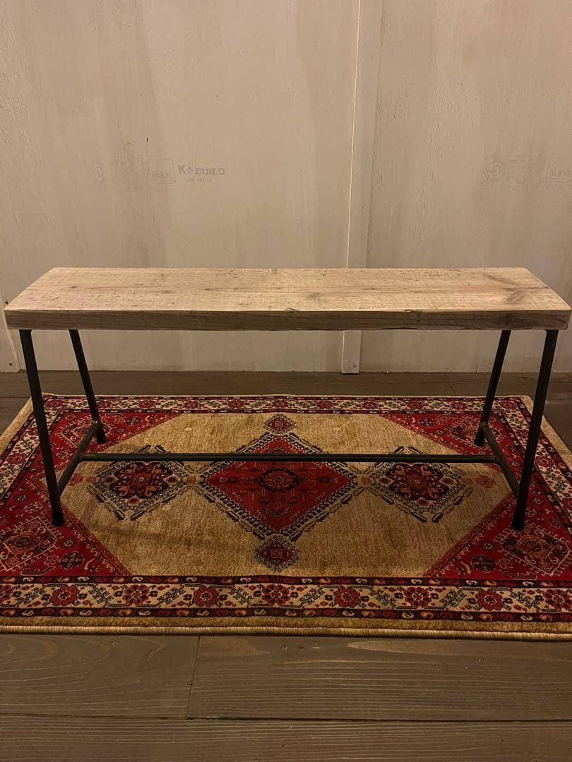 アイアン　ベンチ　足場板（古材）　アンティーク　送料込み