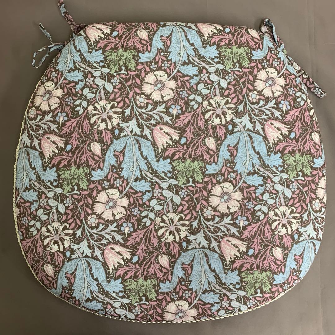 コンプトン柄　ダイニングシートクッション　6枚セット