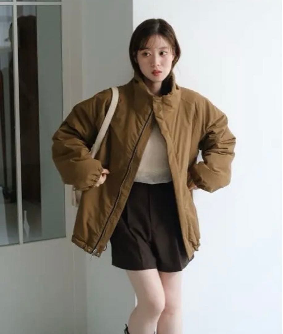 Kastane チェック中綿リバーシブルアウター