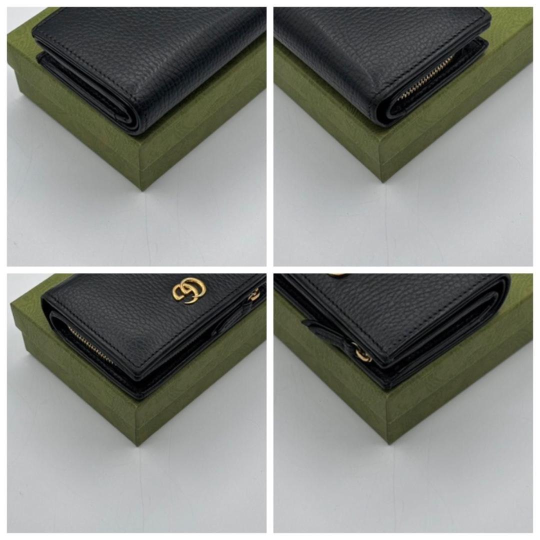 希少 完売品 日本限定 新品同様 箱袋付 グッチ ダブルG 二つ折り財布 黒 赤