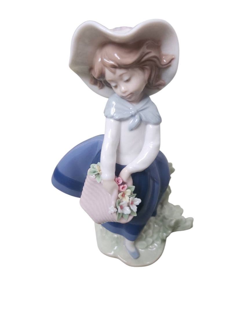 LLADRO リヤドロ フィギュリン 少女 花かご 1983年 スペイン製
