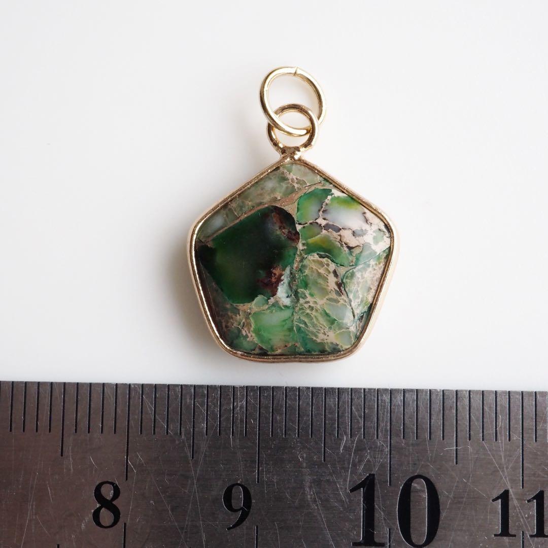 【Ruby】No.4 ピカソコッパー枠留ペアシェイプピアス