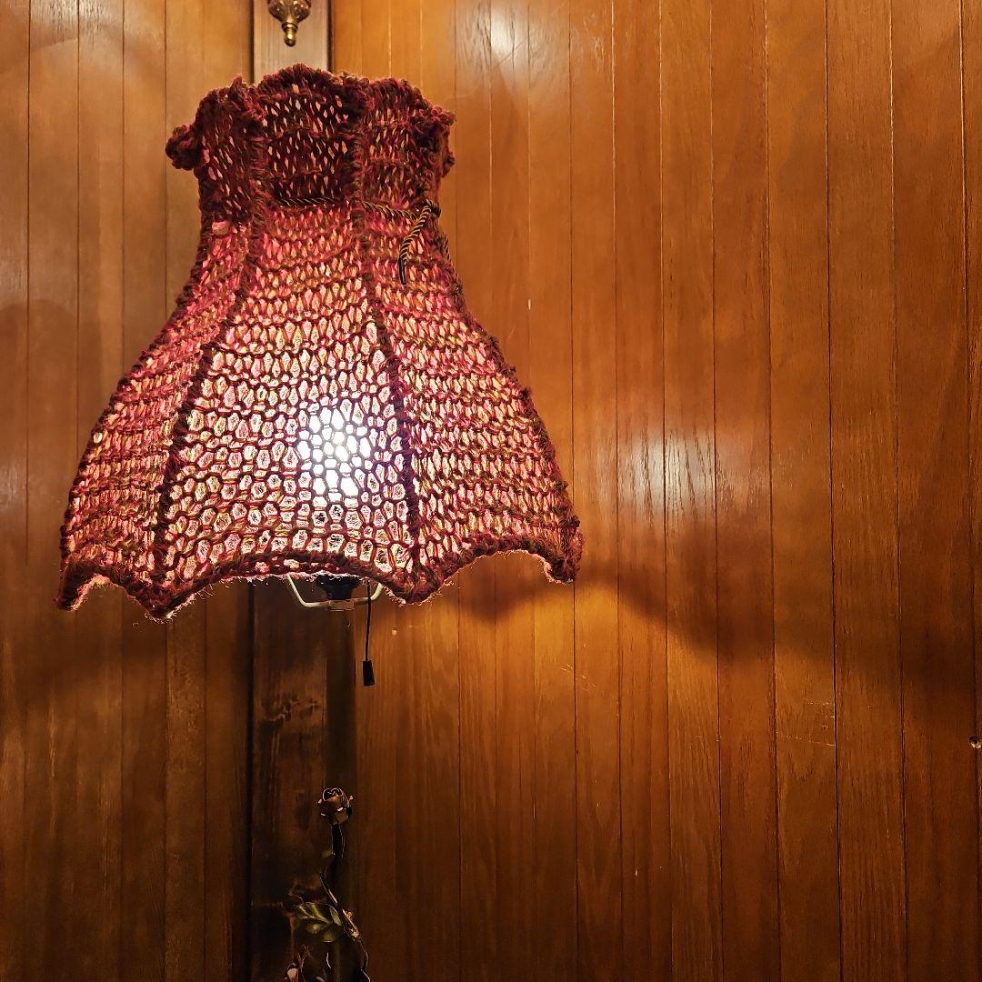 ヴィンテージ フロアライト サイドテーブル 真鍮 スタンドライト シェード