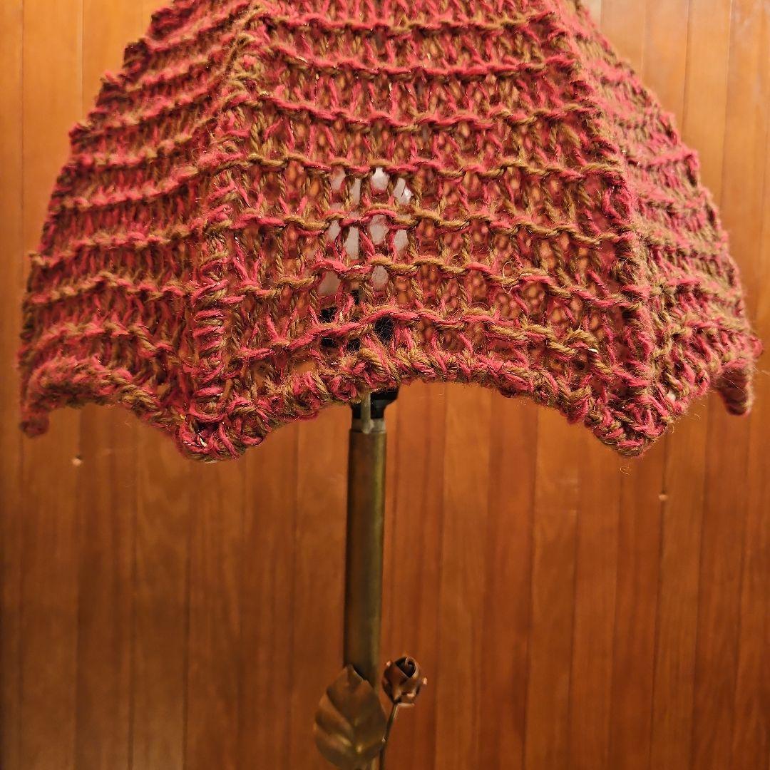 ヴィンテージ フロアライト サイドテーブル 真鍮 スタンドライト シェード