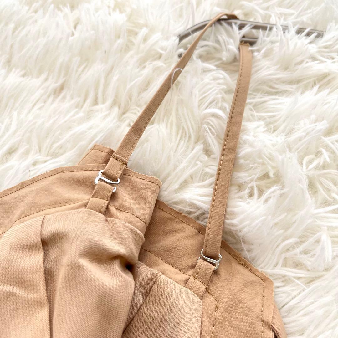 新品✨ プランクプロジェクト リネン混 コンビネーションベアトップロンパース 麻