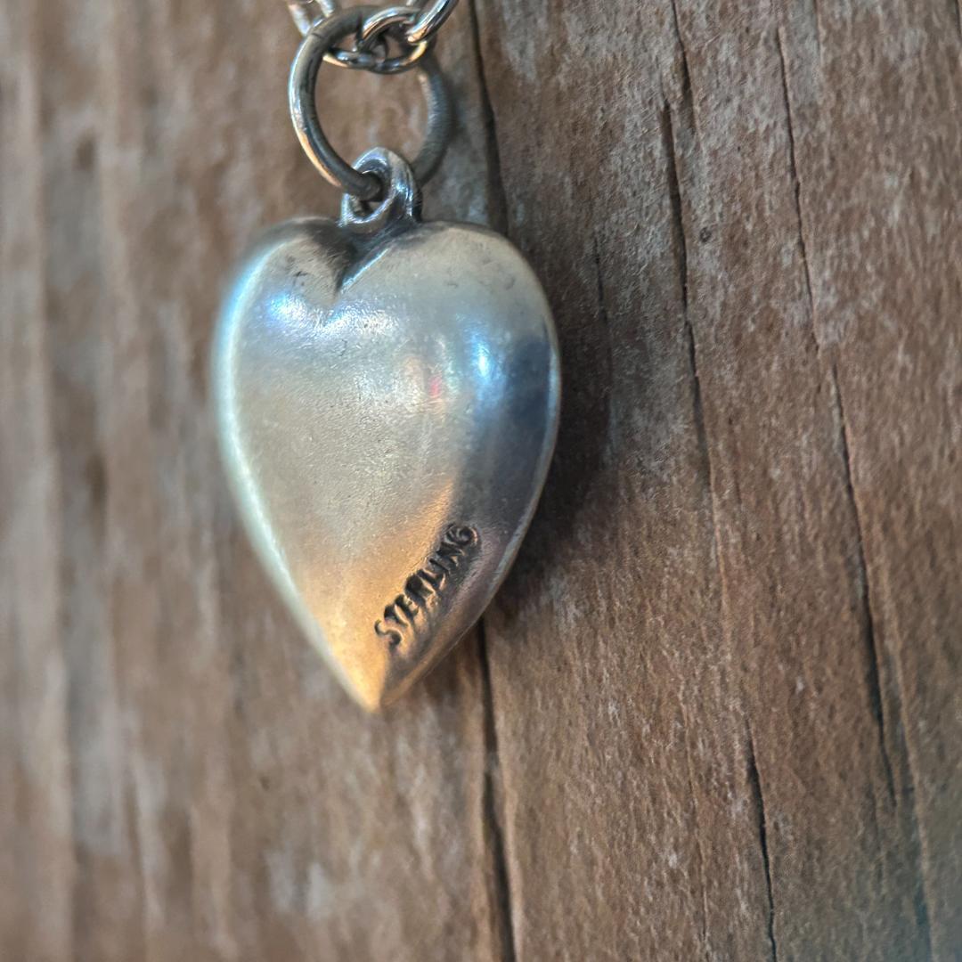 スウィートハートジュエリー　40s WW2　シルバー　ハート渦巻き　SWIRL