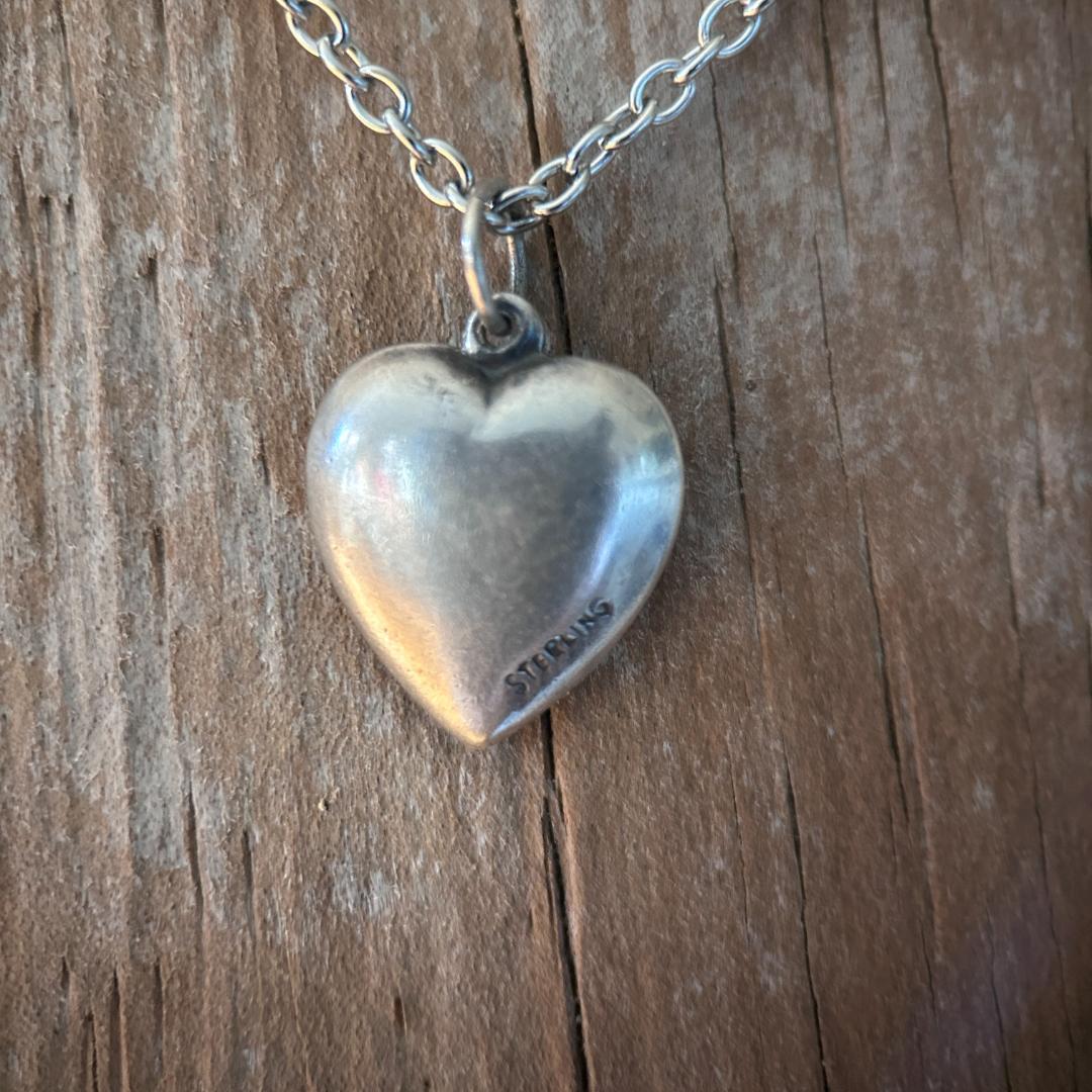 スウィートハートジュエリー　40s WW2　シルバー　ハート渦巻き　SWIRL