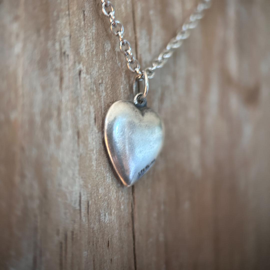 スウィートハートジュエリー　40s WW2　シルバー　ハート渦巻き　SWIRL