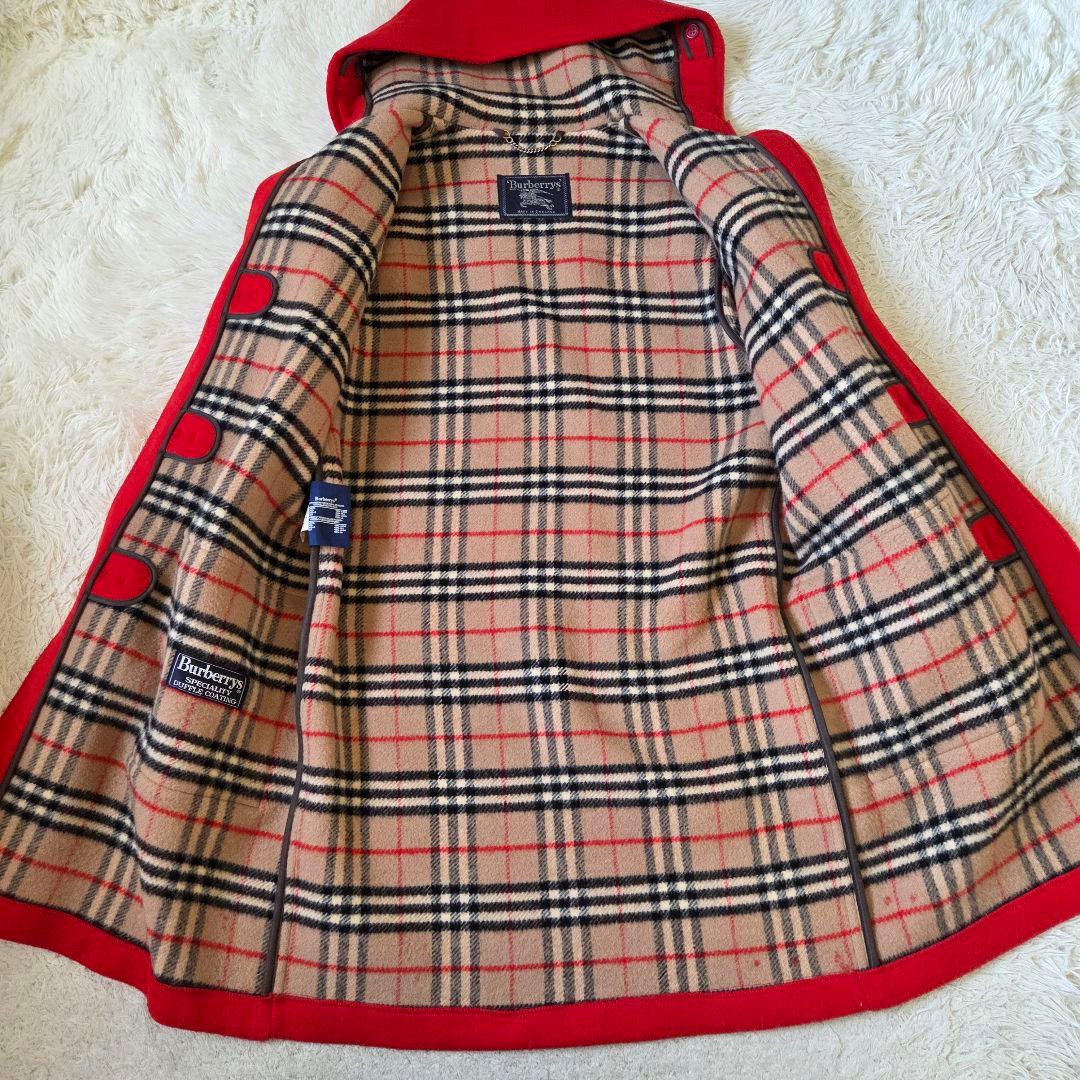 大きいサイズ バーバリー ダッフルコート ノバチェック レッド 2XL相当