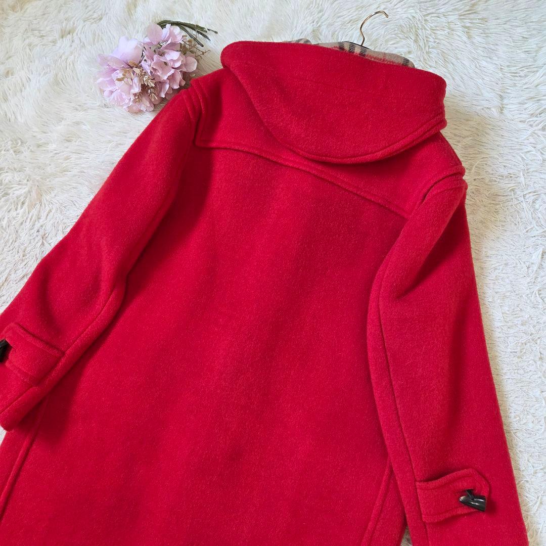 大きいサイズ バーバリー ダッフルコート ノバチェック レッド 2XL相当