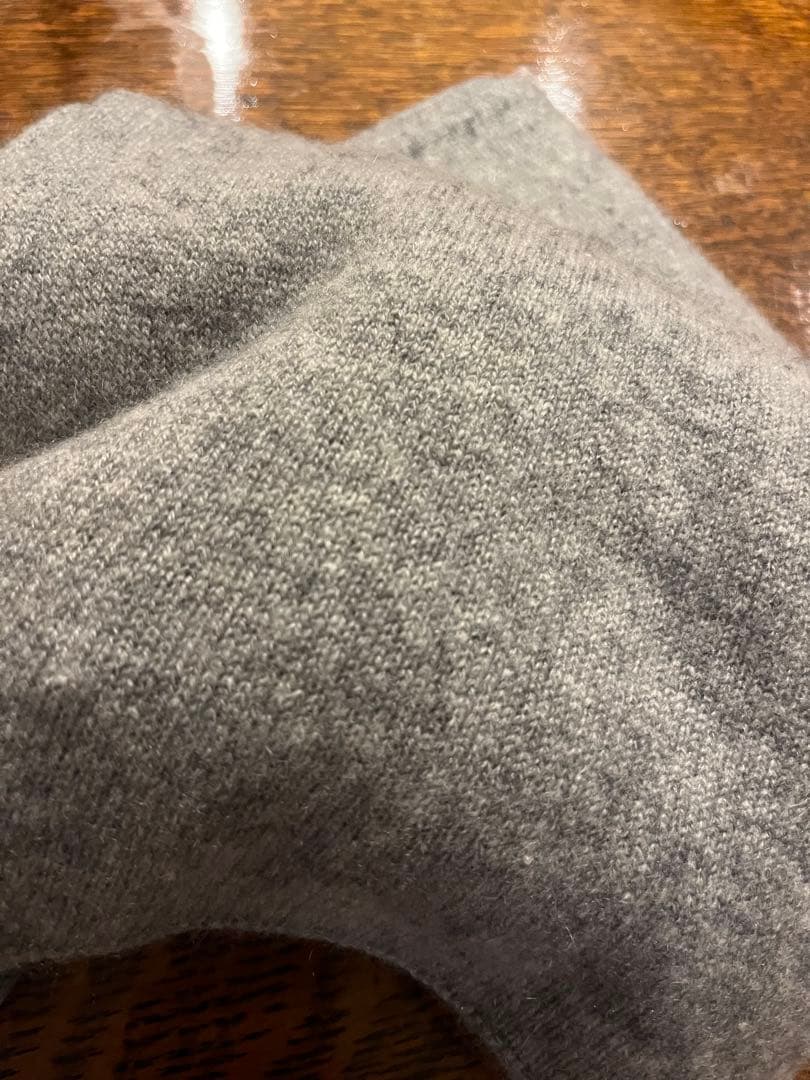 Johnstons of Elgin カシミヤマフラー グレー