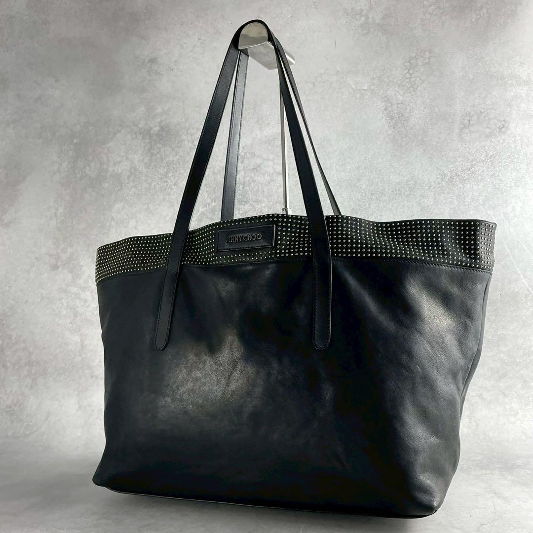 【希少】ジミーチュウ ピムリコ トートバッグ スタッズ A4可 肩掛け 本革 黒