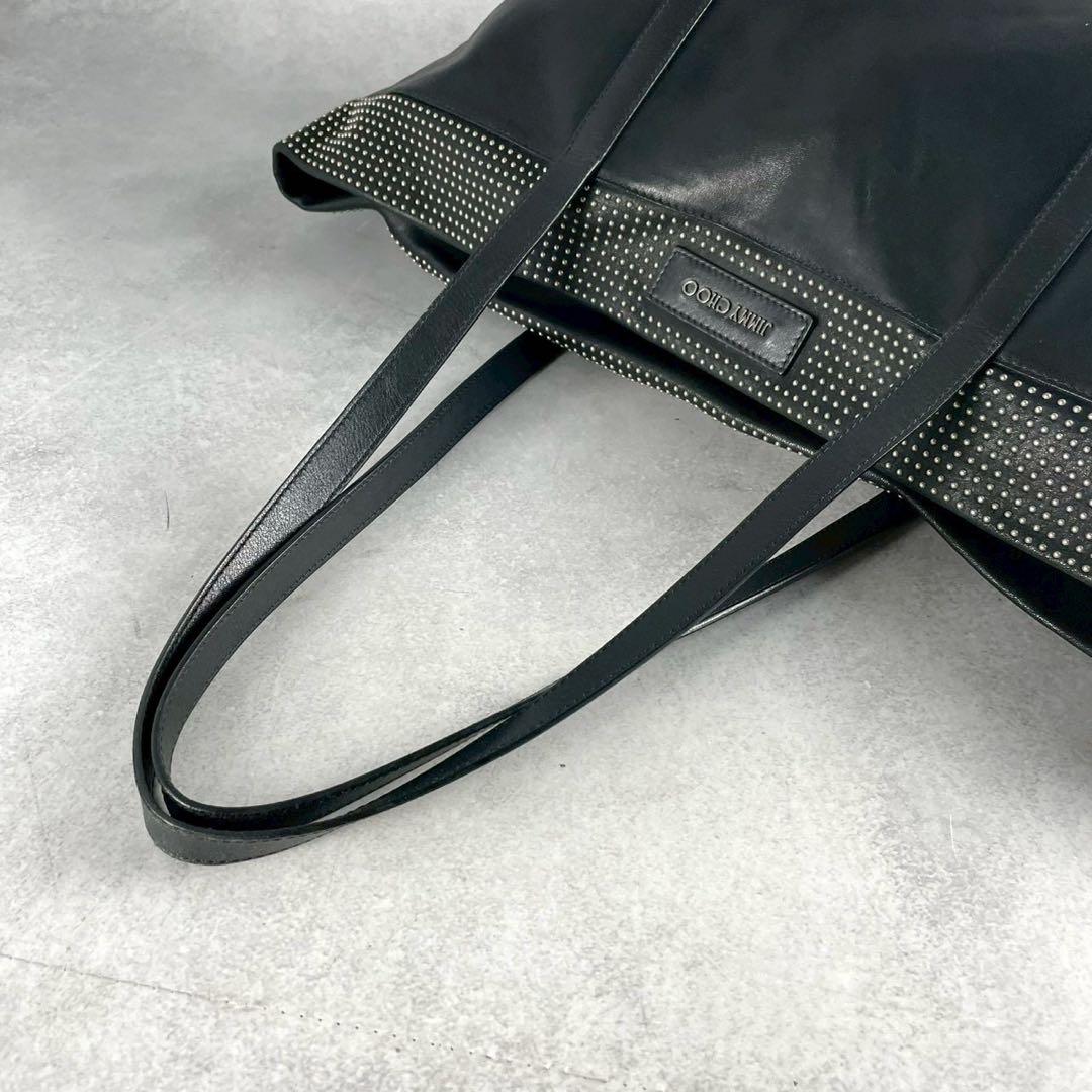 【希少】ジミーチュウ ピムリコ トートバッグ スタッズ A4可 肩掛け 本革 黒