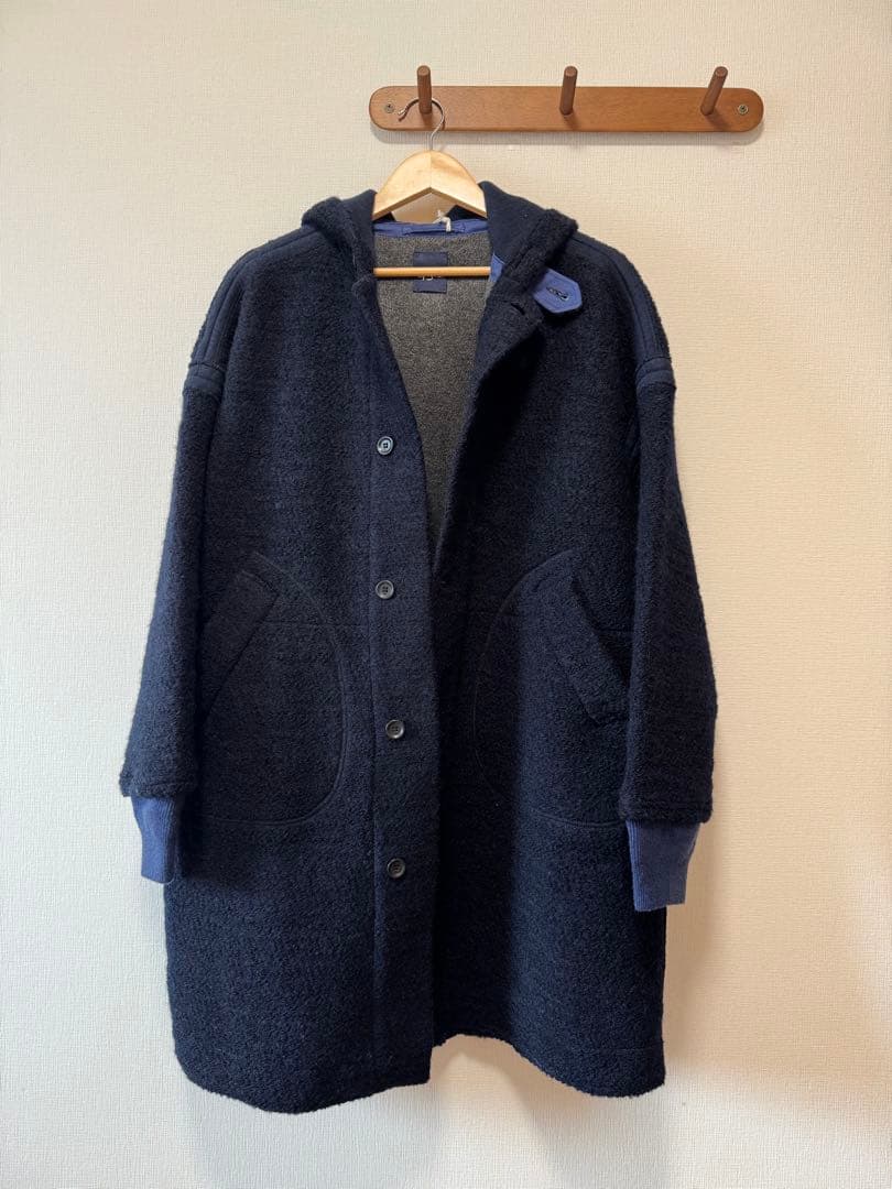 45Rムートン裏毛のフードコート