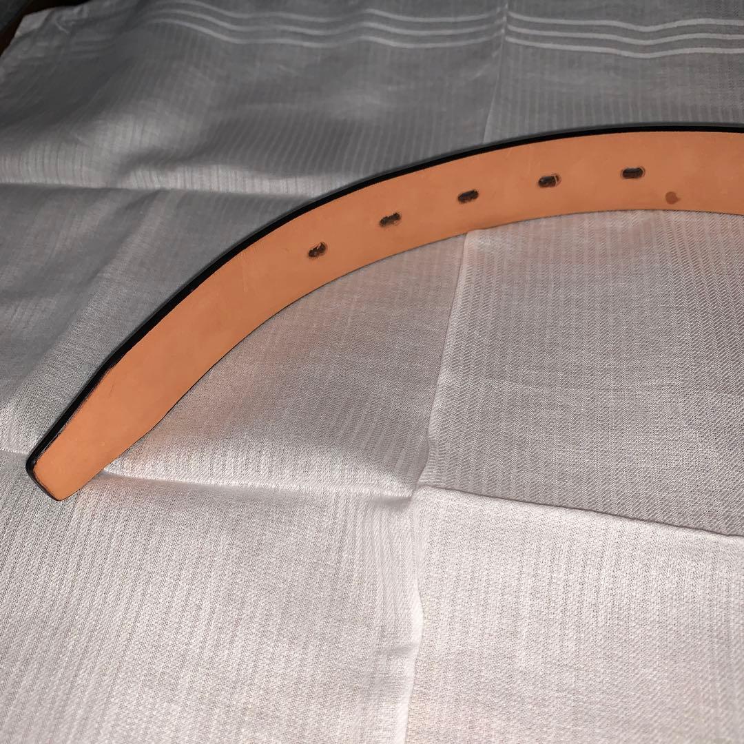 未使用品 GLEN カーフレザー ベルト ダークブラウン 32