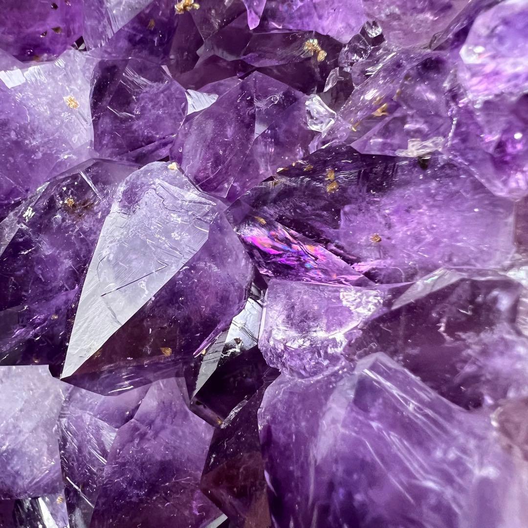 ✳️✨特大の美紫ハイパワー✨レインボー入 アメジストクラスター 天然石
