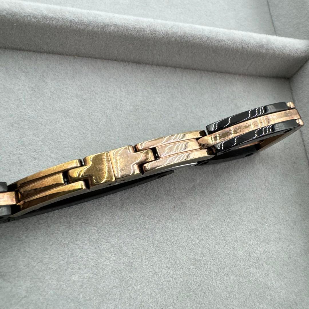 CHIMENTO ブレスレット　バングル　ブラック　ゴールド　ブロンズカラー