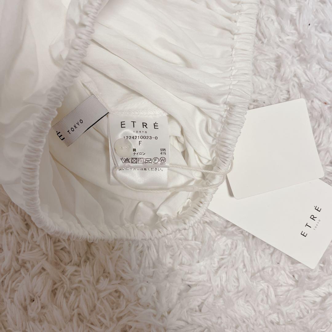 【新品未使用】ETRE TOKYO スキッパー ギャザー バルーン ブラウス
