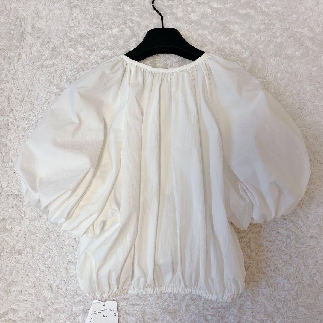 【新品未使用】ETRE TOKYO スキッパー ギャザー バルーン ブラウス