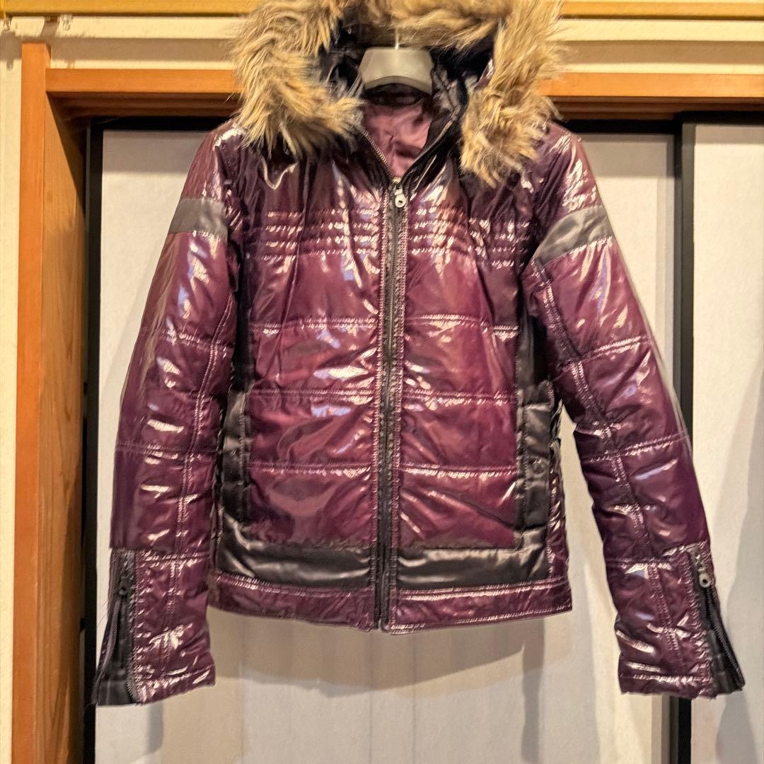 ファー付きジャケット 紫 y2k お兄系 平成