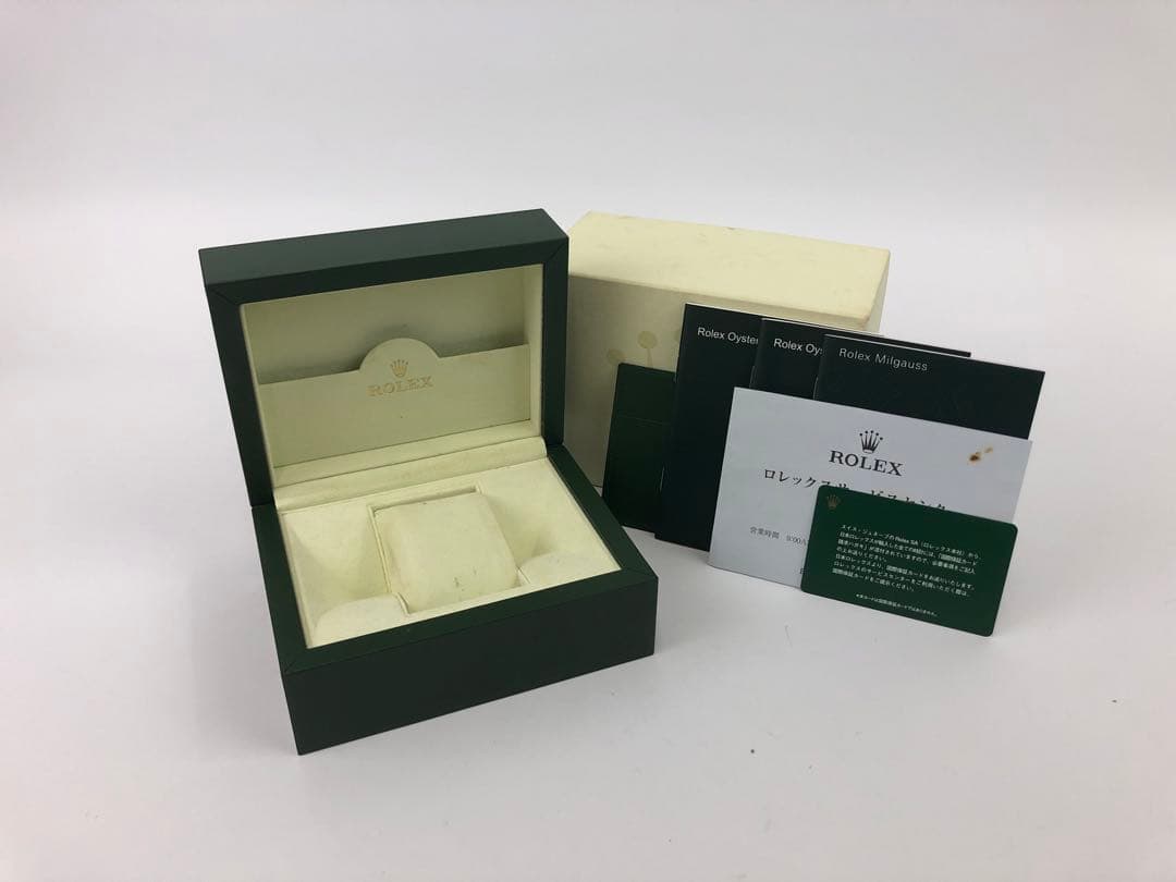 f*y様 ロレックス　空き箱　外箱　内箱　カードケース　取説　小冊子　グリーン