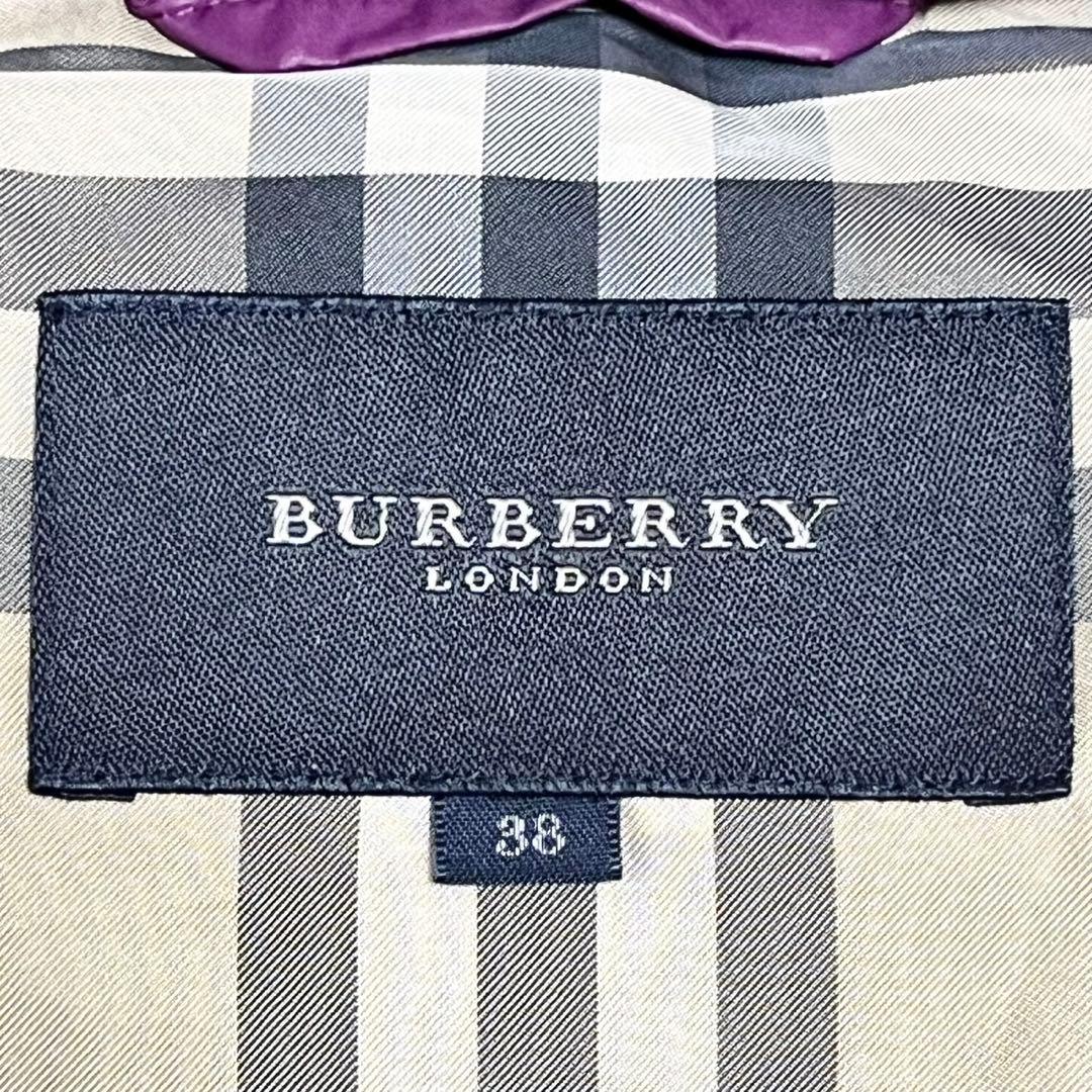 【希少色】バーバリーロンドン ノバチェック ダウンベスト フード付き 38 M