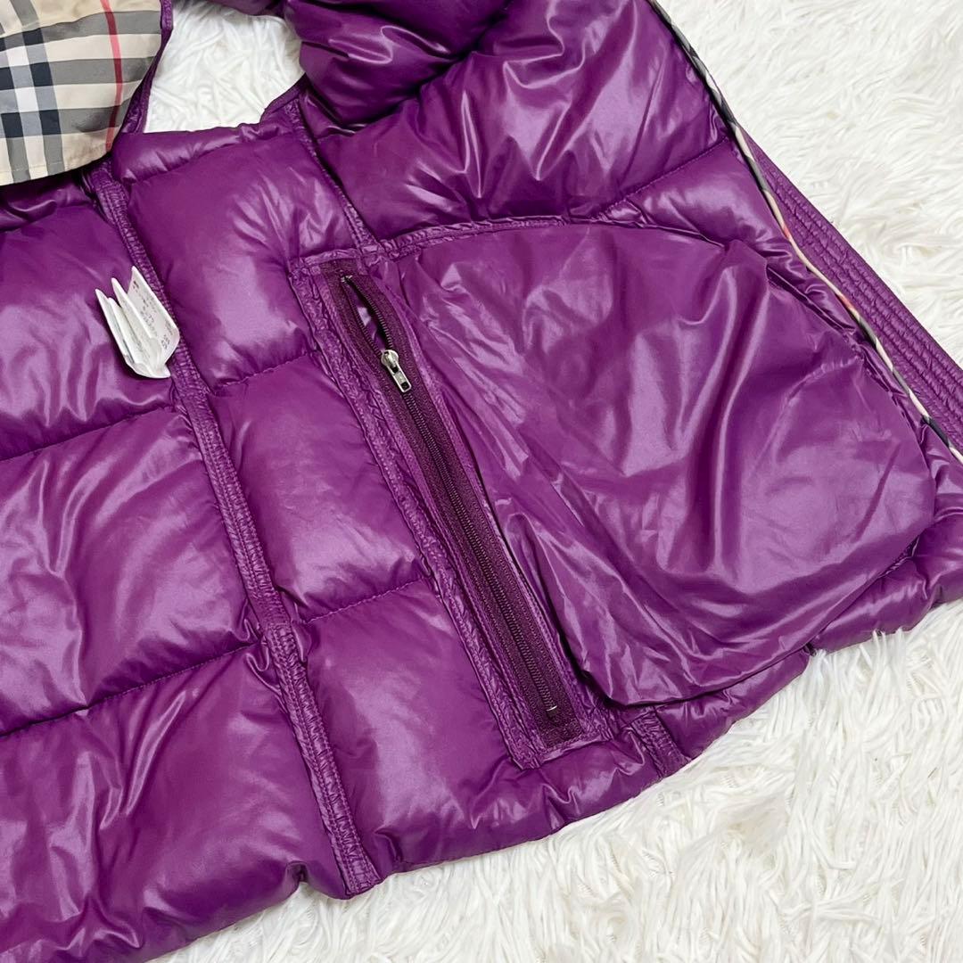 【希少色】バーバリーロンドン ノバチェック ダウンベスト フード付き 38 M