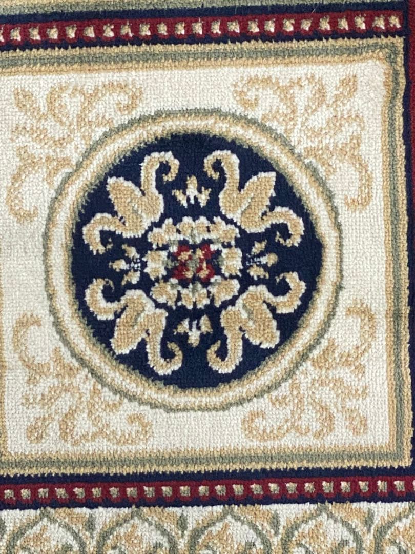 希少 ヴィンテージ♦️高級 ゼラビ ラグ♦️ビスコース100%♦️絹♦️グリーン♦️送料込