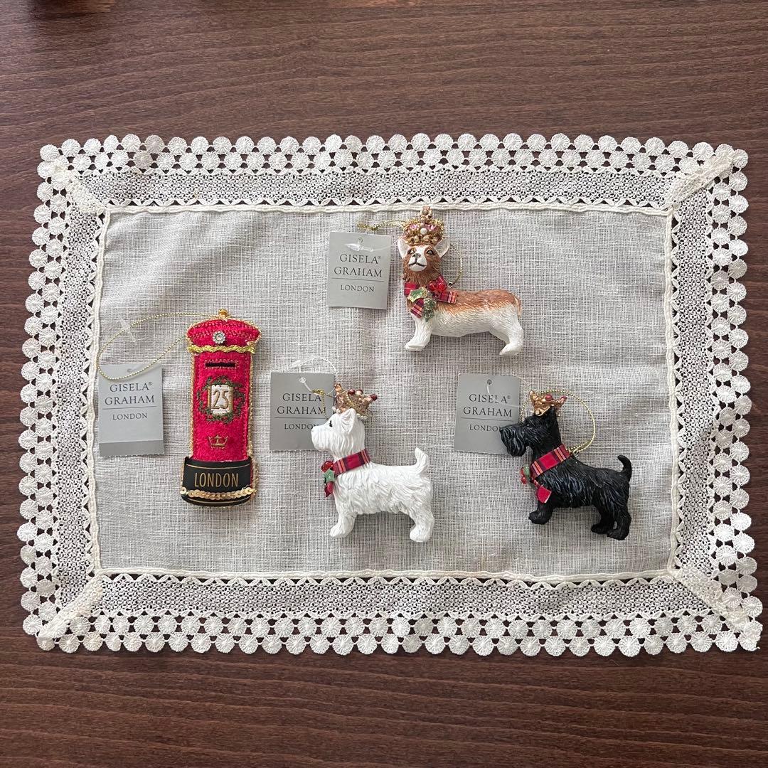 ジセラグラハム　クリスマスオーナメント　4点セット