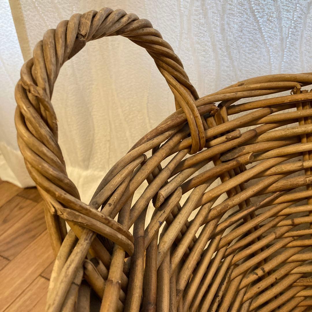 カゴ　特大　籐　2点