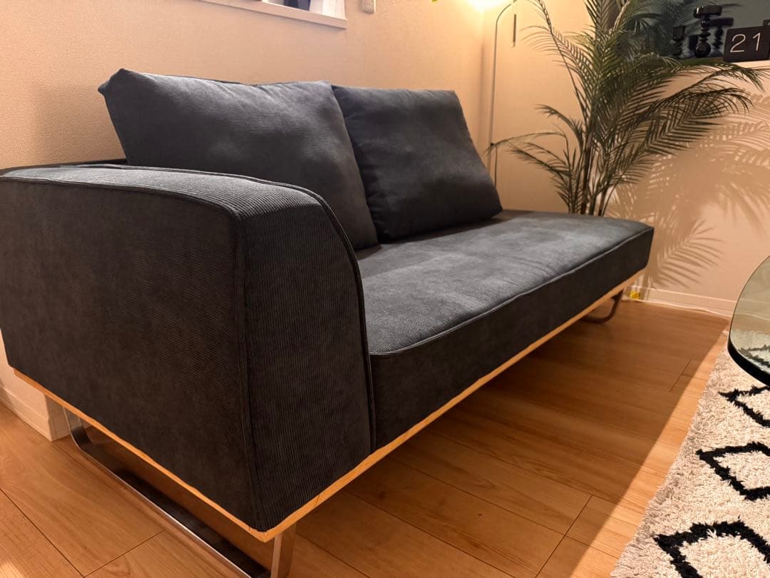 【送料込】コーデュロイ カウチソファ ( 2人掛け、3人掛け )