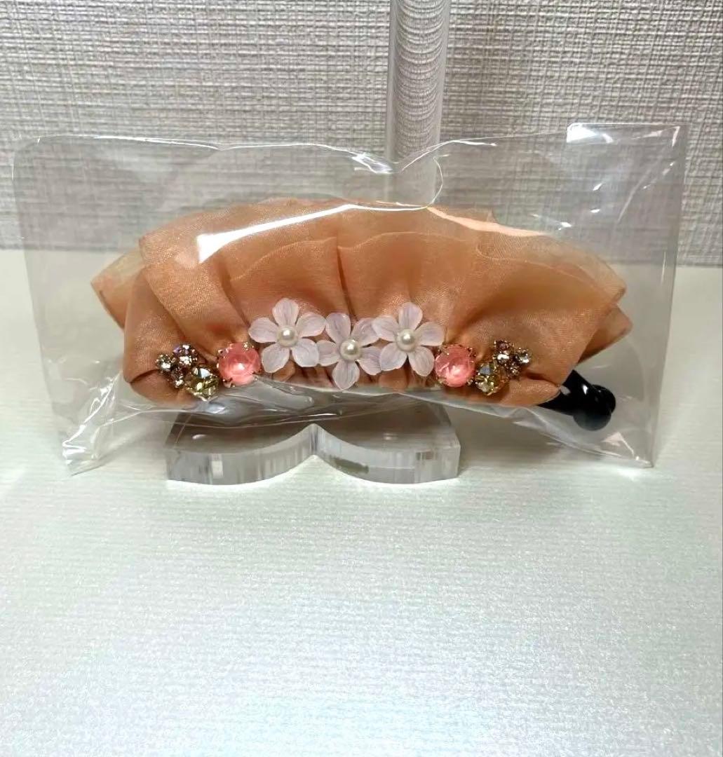 新品　コンプレックスビズ　バナナクリップ　ピンク　スワロフスキー ヘアクリップ