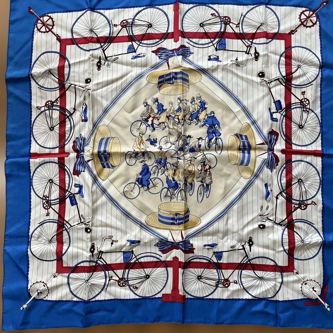 美品✨エルメス　カレ　自転車柄