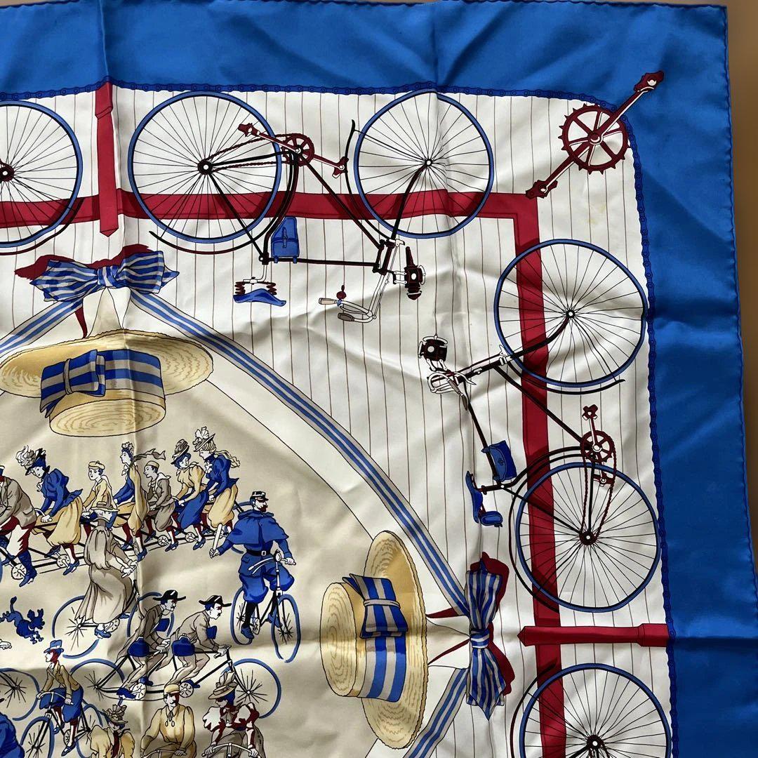 美品✨エルメス　カレ　自転車柄