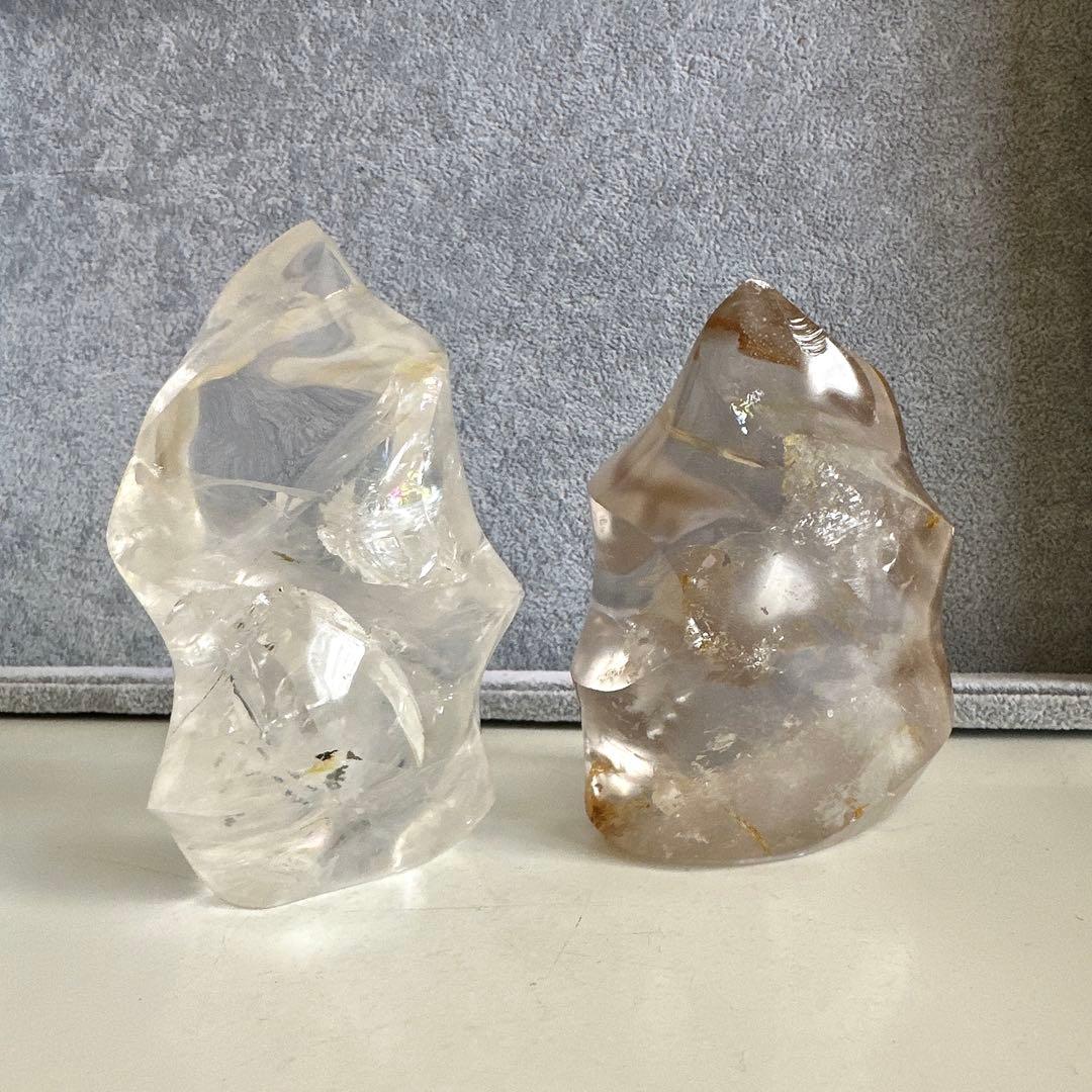 【2026年の石✨】クリアクォーツ　フレイムセット　天然石