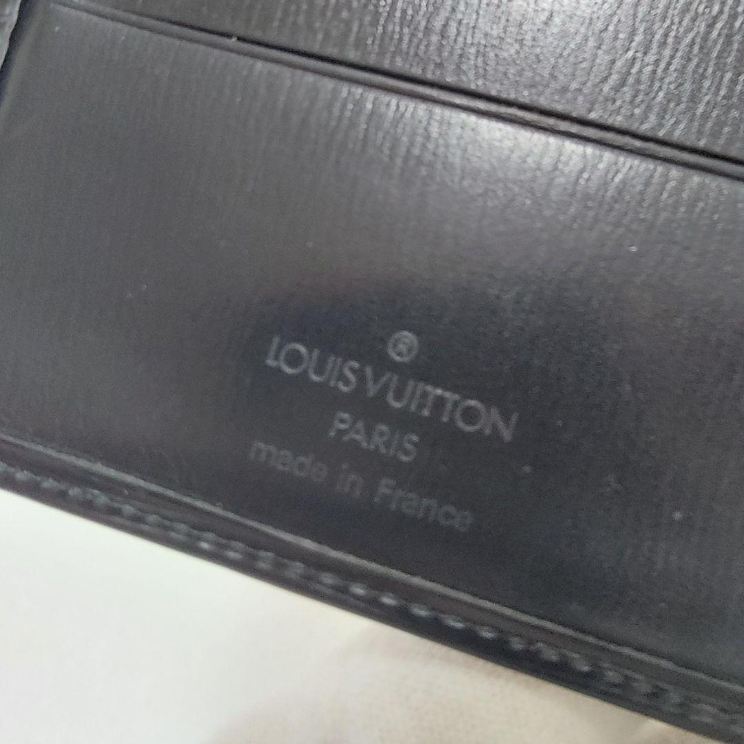 美品 Louis Vuitton ルイヴィトン エピ 二つ折財布 ブラック