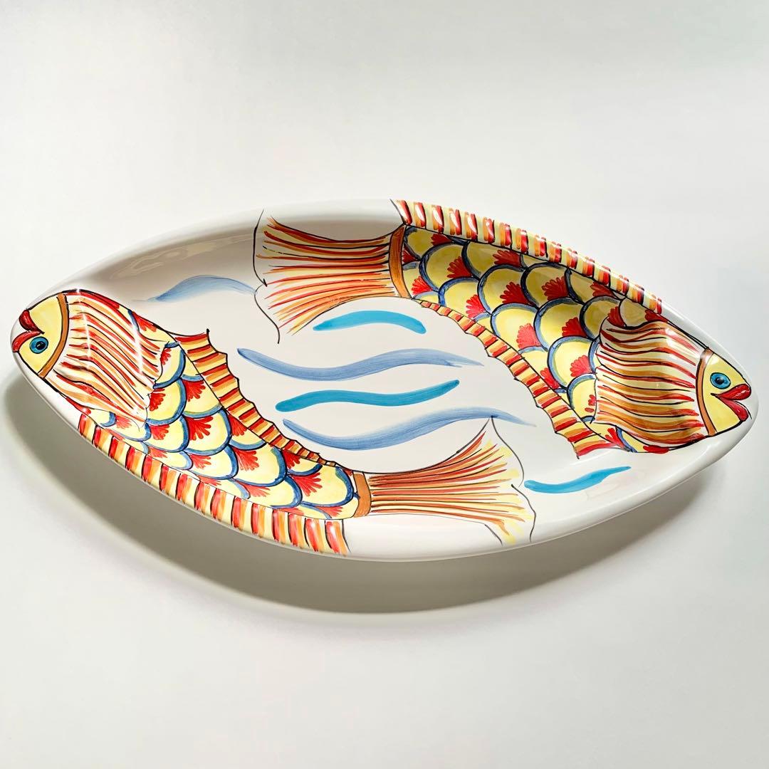 アレッサンドロ社　ペッシェ楕円皿　36cm x 18 cm 高さ3.5cm