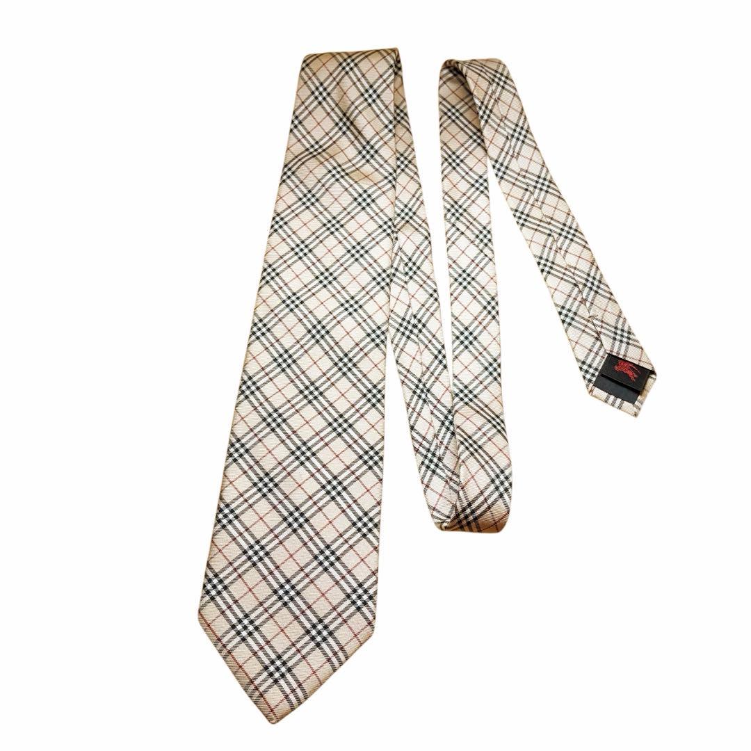 極美品　BURBERRY バーバリーブラックレーベル　ノバチェック柄 ネクタイ