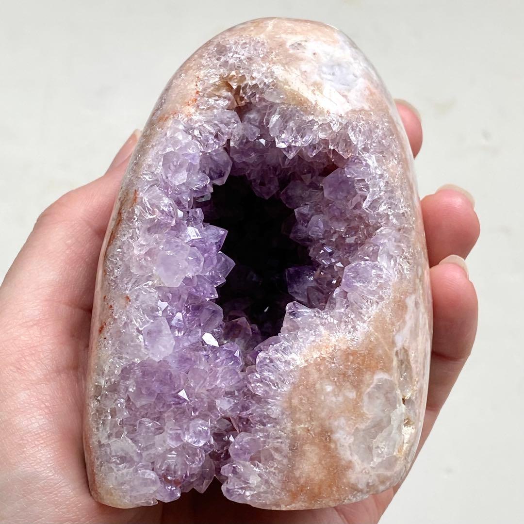 【 天然石 ピンクアメジスト アメジスト 原石 ドゥルージー ドーム B 】