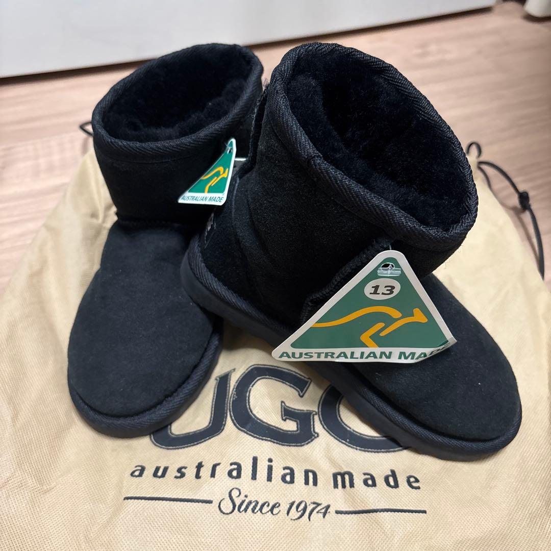 UGG ブラックブーツ サイズ13 オーストラリアメイド　タグ付き　値下げ