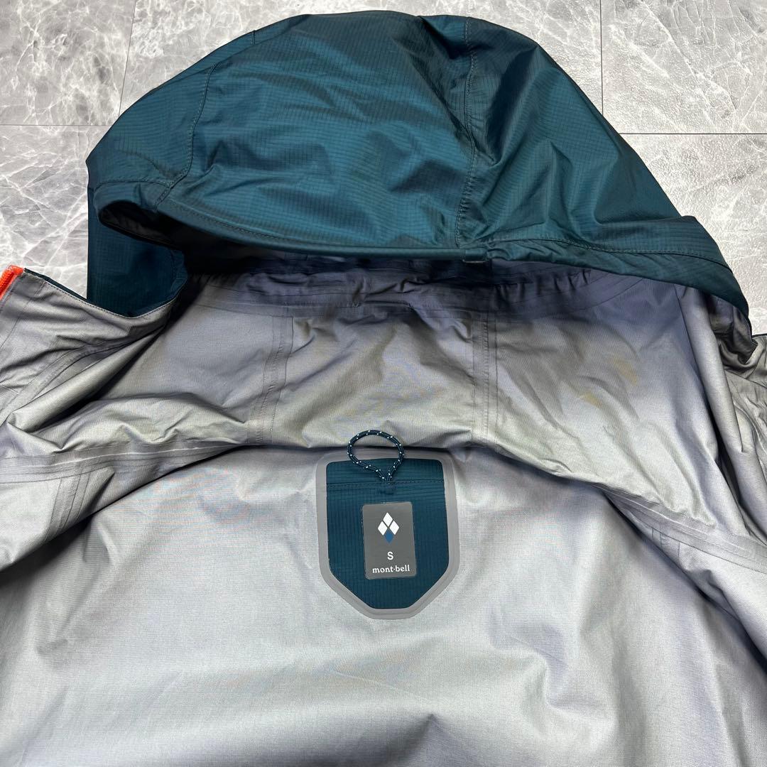 美品　モンベル　ストームクルーザー　ゴアテックス　ブルーグリーン　登山　メンズ