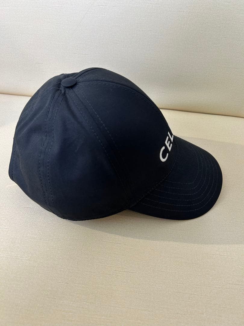CELINE セリーヌ 黒　ブラック　キャップ Sサイズ