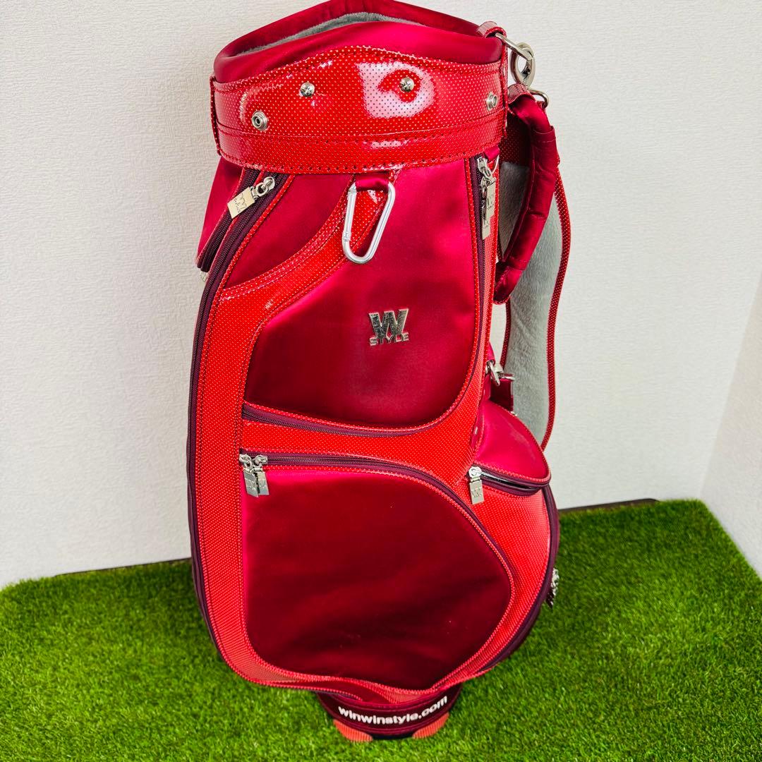 【人気カラー】winwin style キャディバッグ 赤