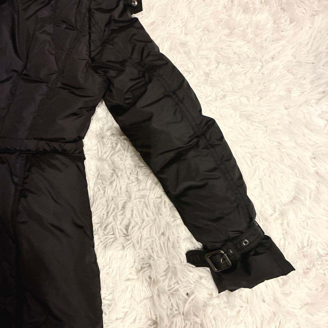 MONCLER ロング ダウンコート ファランジェール ブラックファー Aライン