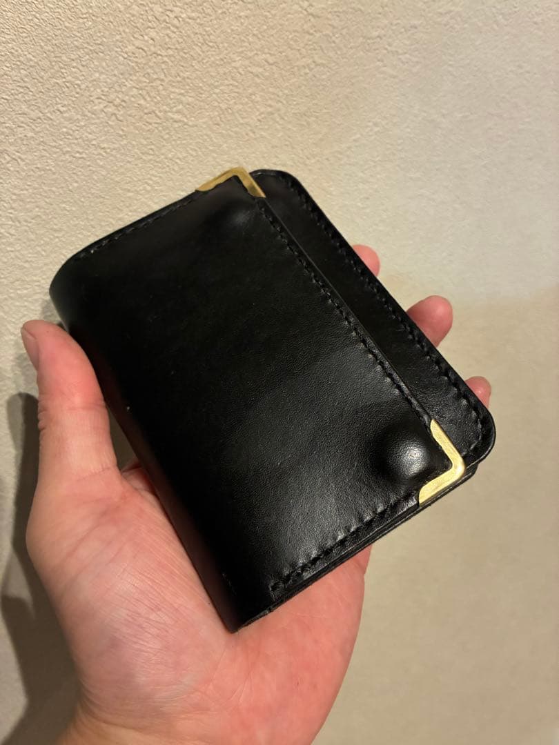 トラッカーウォレット　ショート　イタリアンレザー　ブルガロ　コーナーパーツ