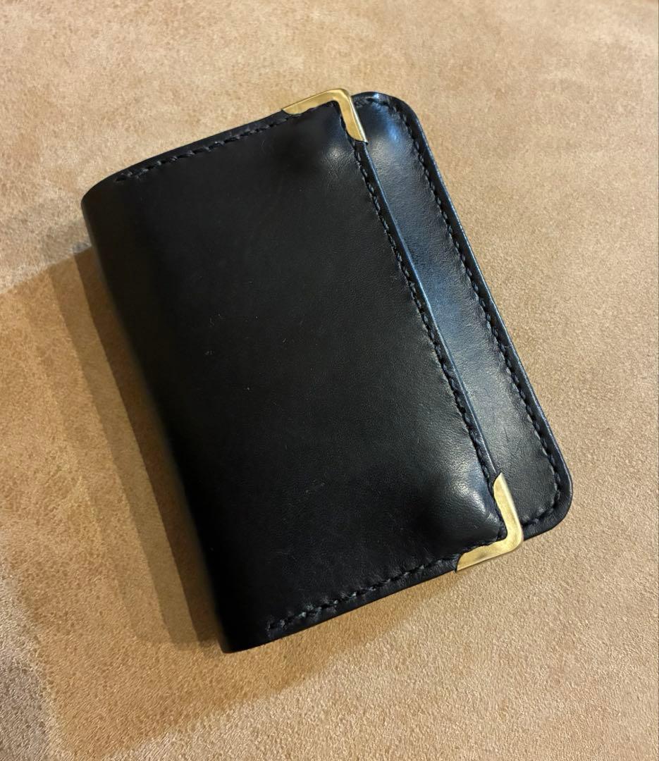 トラッカーウォレット　ショート　イタリアンレザー　ブルガロ　コーナーパーツ