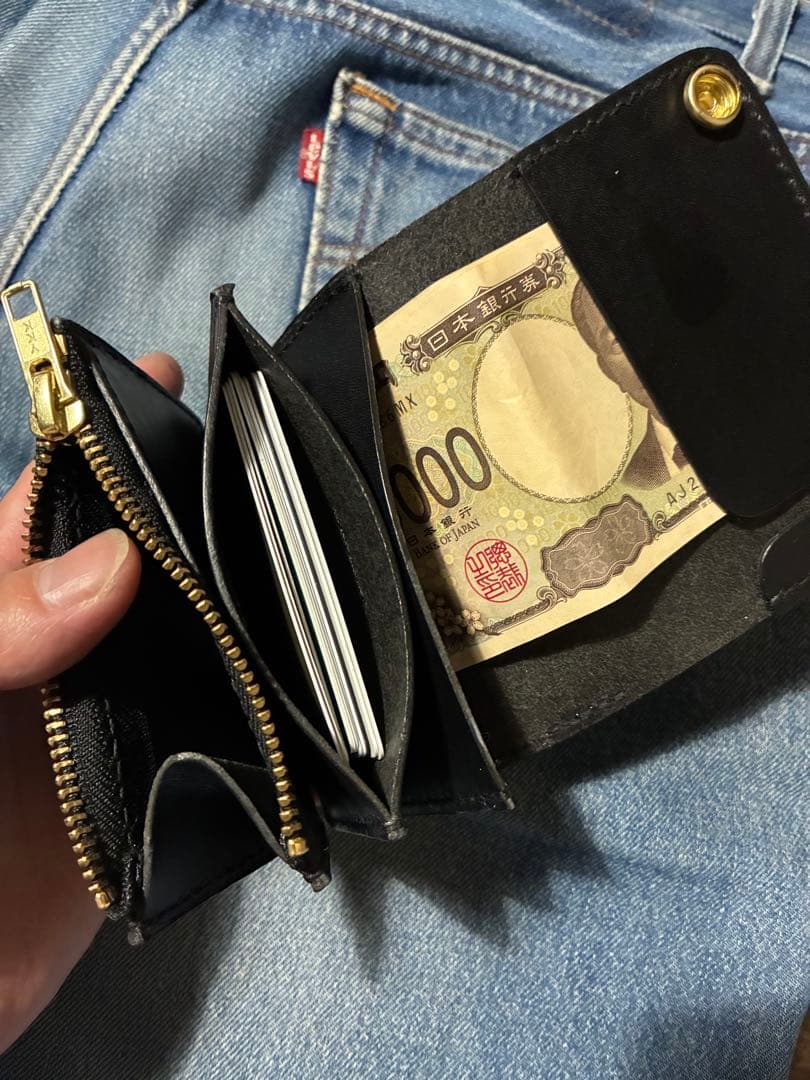 トラッカーウォレット　ショート　イタリアンレザー　ブルガロ　コーナーパーツ