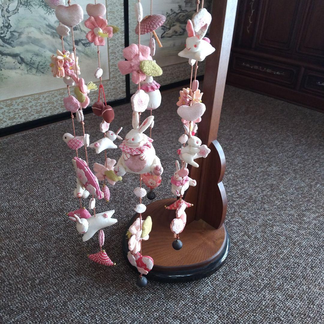 ひな祭り飾り うさぎデザイン ちりめん細工