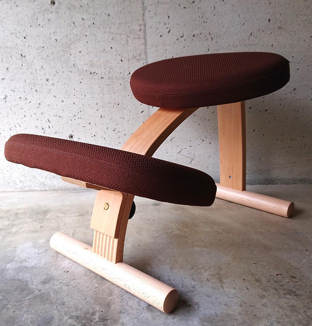 【極美品】サカモトハウス バランスチェアイージー 　ショートバージョン　ブラウン